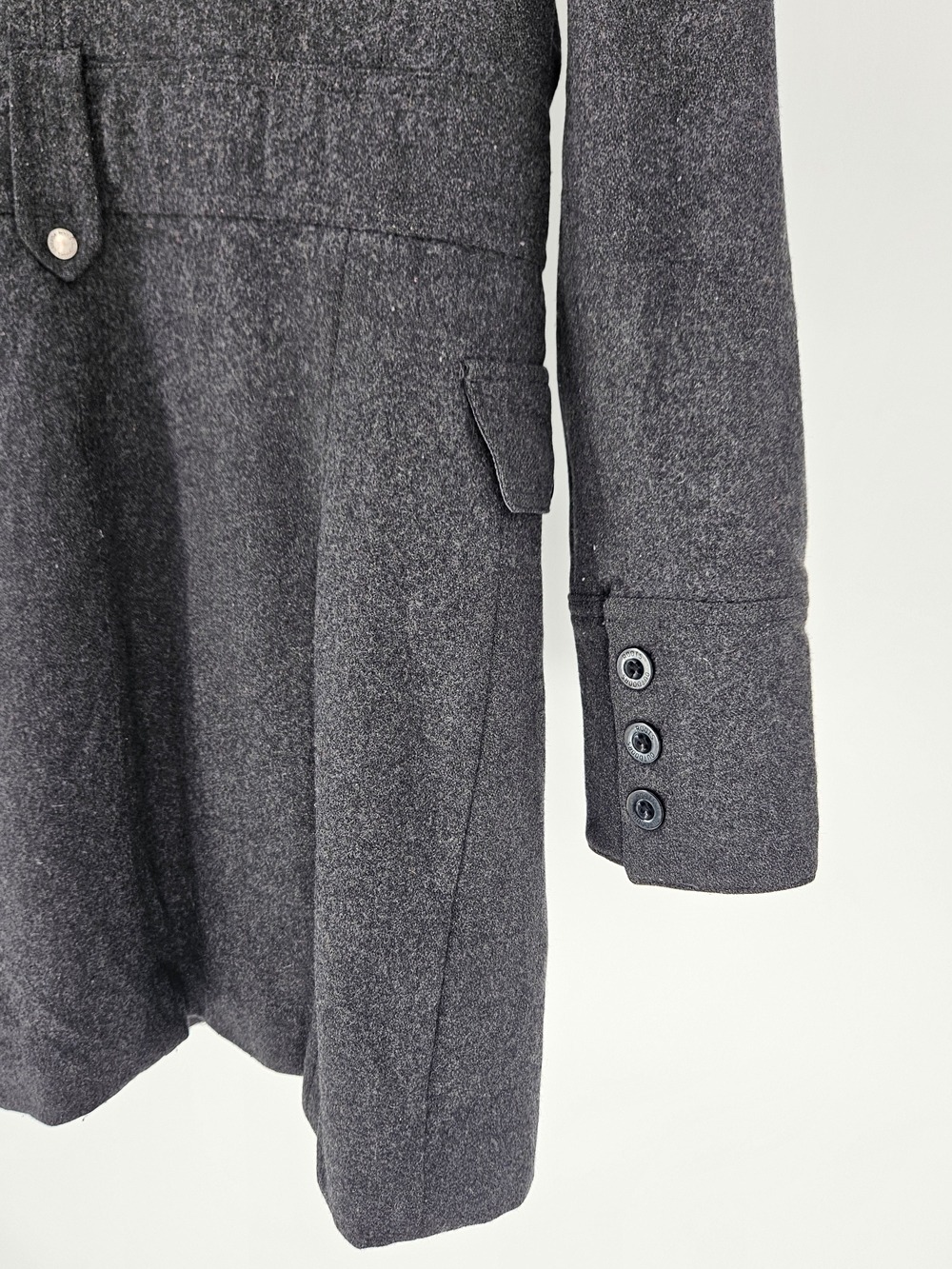 Roots Women's Grey Wool Blend Winter Coat Jacket Medium - Picture 11 of 13